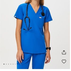 FIGS royal blue scrub set